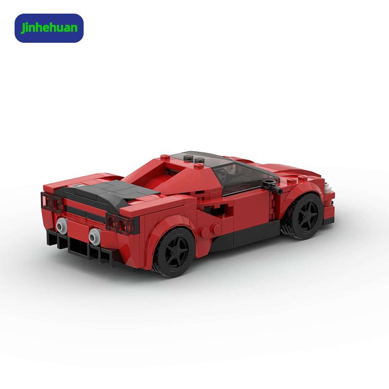 Nostalgic Best Bricks Mini Sets Red Supercar Building Blocks Model for Gift Building Block Sets Car