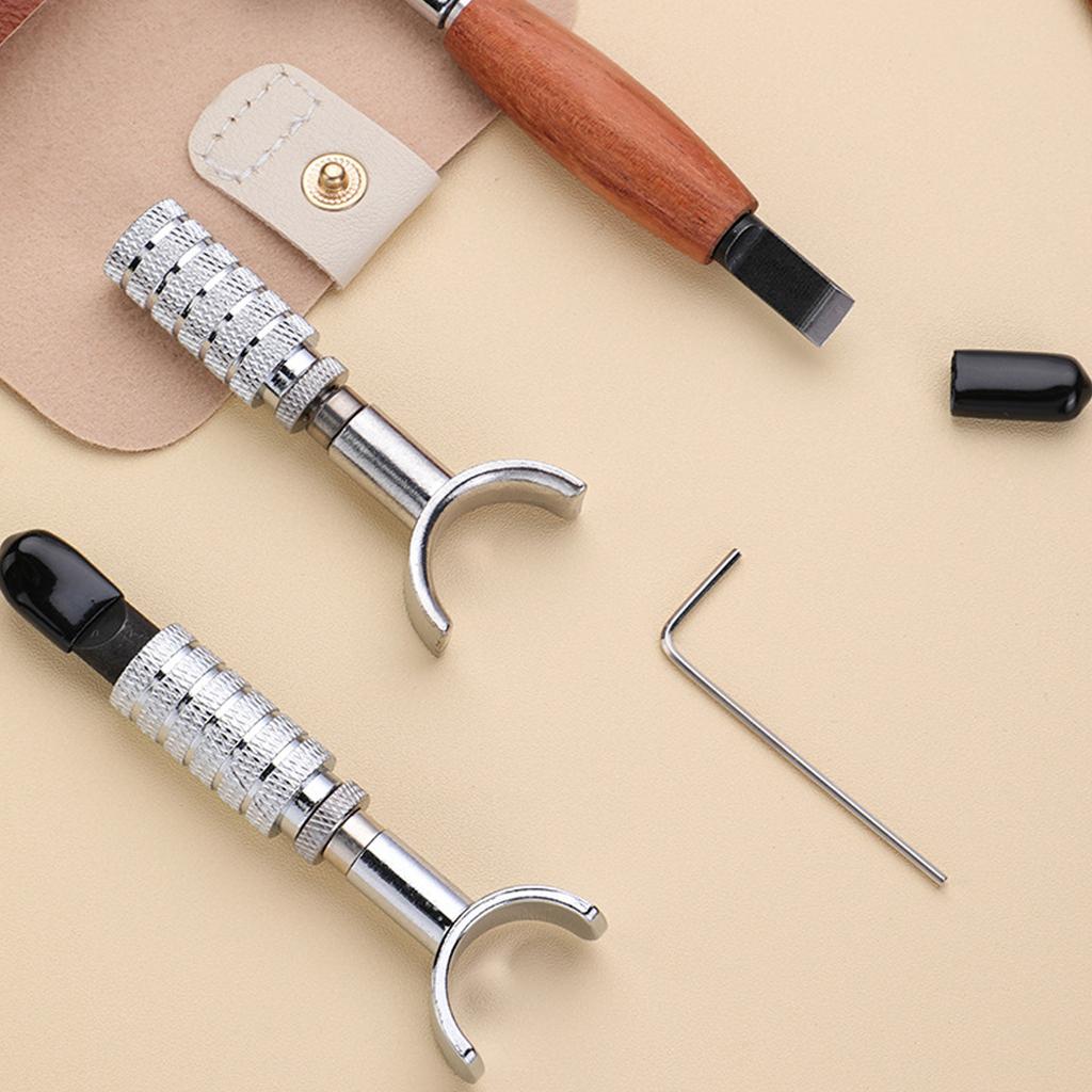 Lederpunziermesser Drehmesser Rotierendes Punziermesser Schneidklinge Gürtel Geldbörse Leder Schneidwerkzeug mit ergonomischem Griff