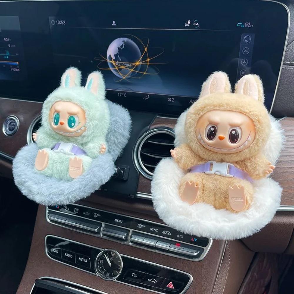 For Labubu Doll Display Seat support Plush toy mini Car Safety Seat Car air conditioning port Decoration Accessories