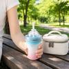 DYS Foldable Ice Hockey Cup, with Straw And Lid, Leak Proof Portable Beverage Food-Grade Silicone Summer Cold Drink for Drinks Juice Whiskey