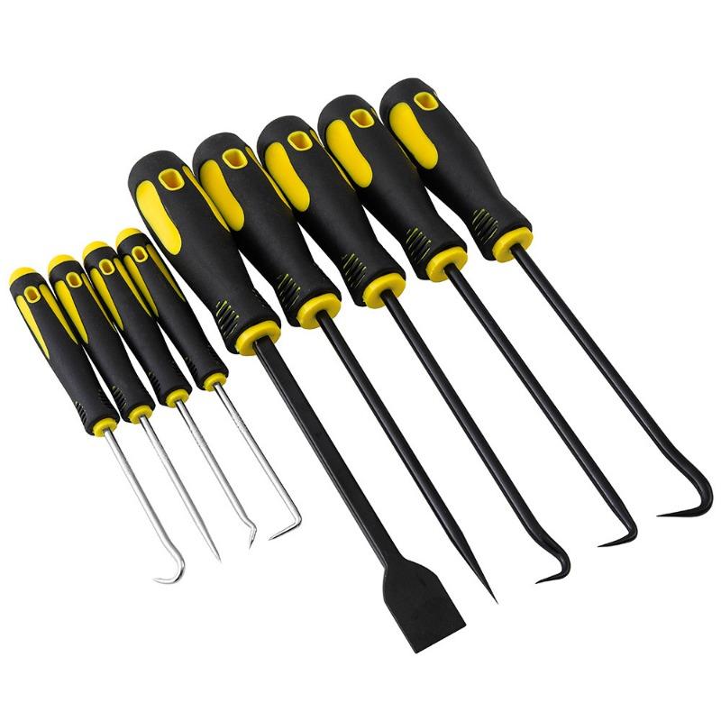 Set de 9 bucăți Pick & Hook Extra Long O-ring & Seal Remover Soft Grip Forme asortate