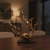 Sculptural Aluminum Candle Holder Versatile for Living Room