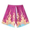 3D Print Shorts Graphic Flame Fire Training Muay Thai Kickboxing Boxing MMA Unisex Gym Fitness Workout Quick Dry Elastic Waist