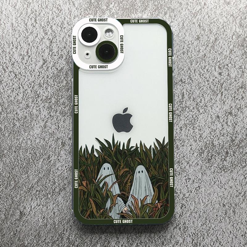 Roztomilý kreslený duch pouzdro na telefon pro Xiaomi Mi 13 12 11 Lite 14 13T 12T 12X 12 Poco F5 X5 X3 Pro Průhledný nárazuvzdorný měkký kryt