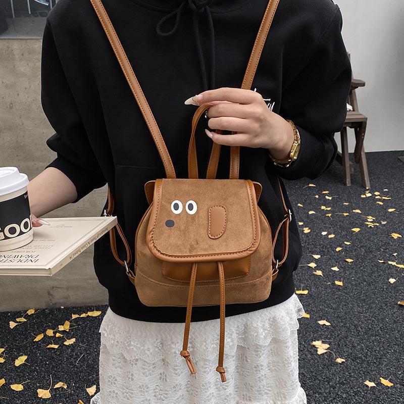 Cartoon Internet Celebrity Puppy Boys And Girls Shoulder Bag Kindergarten Baby Small Schoolbag Autumn And Winter Suede Children'S Backpack