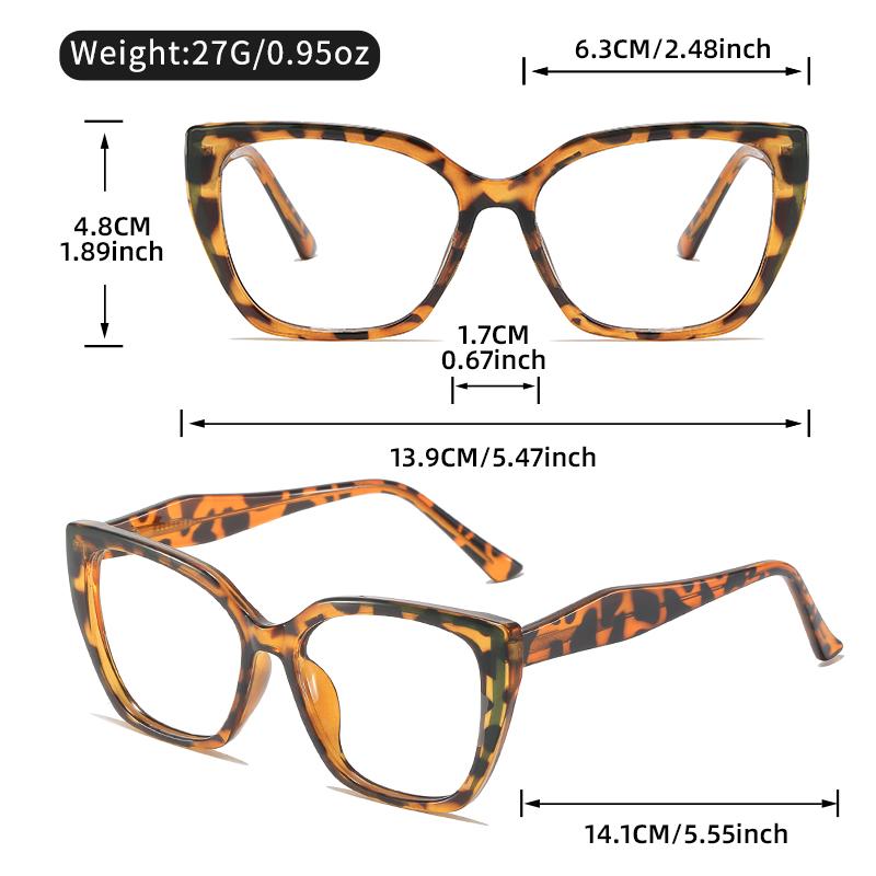 New Model Chic Cat-Eye Glasses: Transparent Frame with Two-Tone Accents, Fashion Eyewear for Women