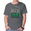 Unisex Crew Neck T-Shirt First Coffee Then Chaos Graphic Short Sleeve Casual Tee