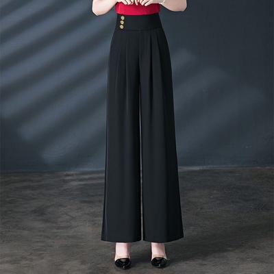 2025 Versatile Drooping High Elastic Middle-agedC High-waisted Large-size Women's Spring Summer Casual Pants