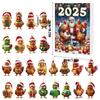 Advent Countdown Calendar Chicken Ornaments 24 Day Of Vacation Advent Calendar Pendant Christmas Tree Cartoon Chicken Decoration