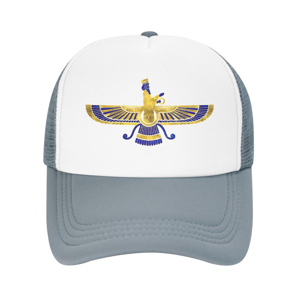Summer Mesh Sun Hats Iranian Farohar faravahar Fravashi Spring Baseball Cap Stylish Trucker Hat Unisex Unisex Snapback Cap