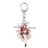 Anime Fashion Kamado Nezuko Cartoon Acrylic Keychain Pendant Charm Bag 5cm Jewelry Accessories Key Ring Gifts Toys for Friends