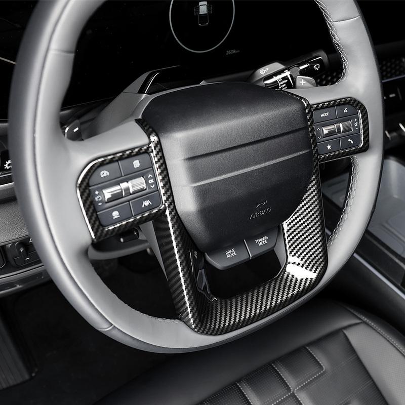 LHD/RHD For Kia Telluride 2027 Car Tuning Carbon Fiber/Wood Grain Steering Wheel Cover Trim Steering Wheels Accessories