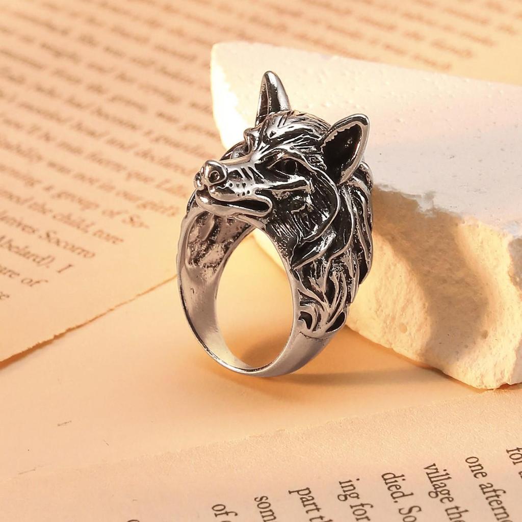 Wolf Head Ring - Retro Style High-End Men's Hip Hop Jewelry