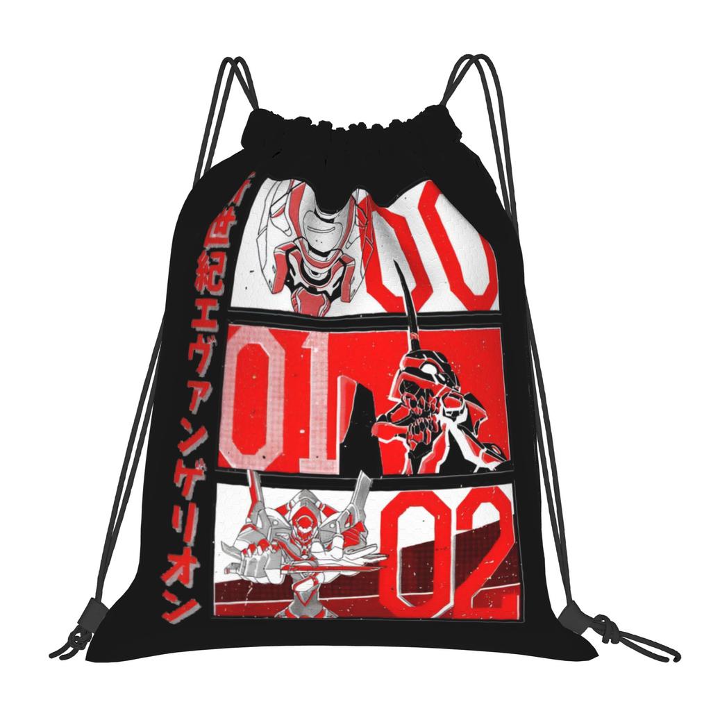 Custom EVA Evangelions Drawstring Bags for Shopping Yoga Backpacks Women Men Manga Sports Gym Sackpack