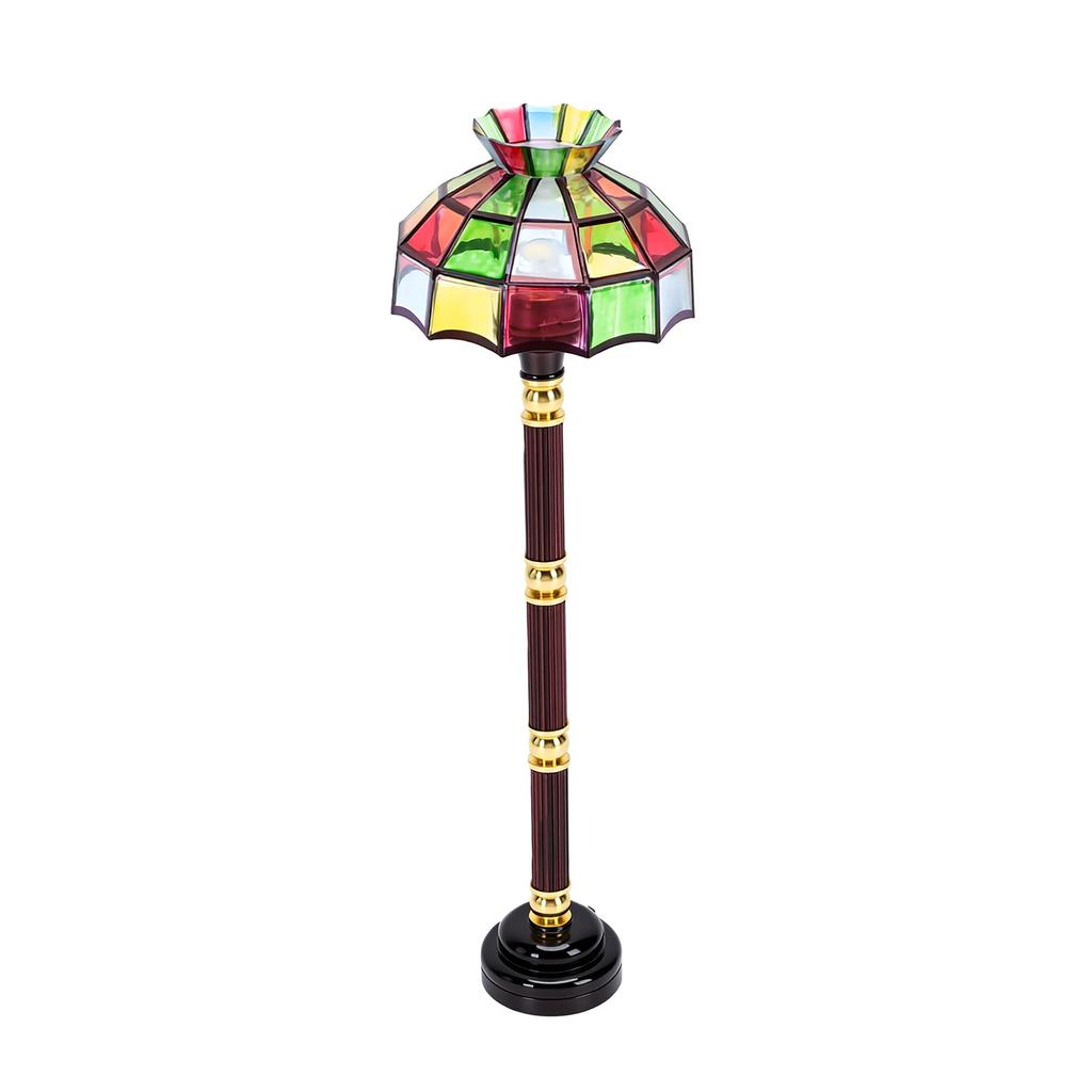 1:12 Scale Dollhouse Lamp Lifelike Battery Operated Decorative Miniature Floor Lamp for Micro Scene Decoration