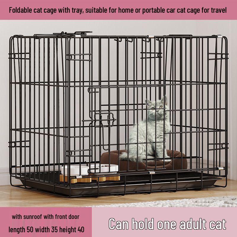 Cat Villa with Integrated Litter Box - Spacious, Secure Indoor Cage for Cats