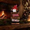 Christmas Home Accents Table Decoration, Rustic Wooden Tabletop Sign, Vintage Farmhouse Decorative Decor Desktop Plaque for Holiday Party Tiered Tray,