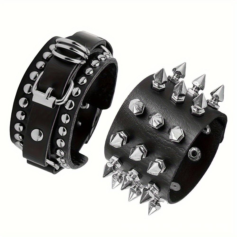 Cross-border Hot-selling European American Fashion Multi-layer Wide Bracelet Personalized Heart Punk Street Dance Bangle