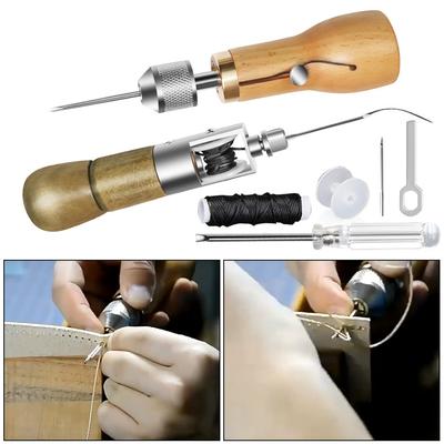 Shoemaker Canvas Repair Tools Leather Sewing Awl Kit Leather Leather Craft Edge Waxed Thread Hand Sewing Tools Stitching Belt Strips DIY