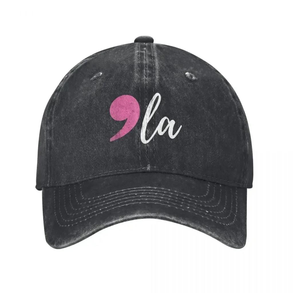 Classic Comma La Kamala Harris Biden Baseball Caps Unisex Distressed Denim Washed Headwear President Election Outdoor Hats