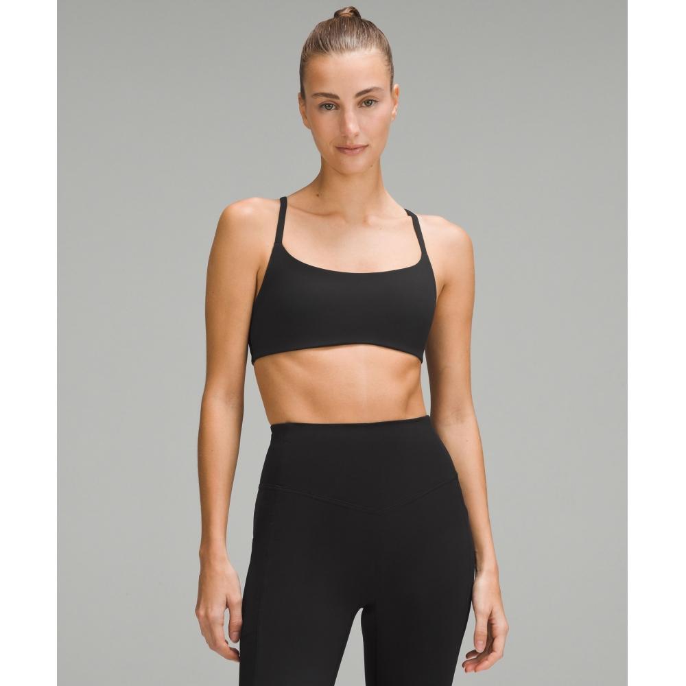 

Lululemon Wunder TrAin StrAppy RAcer BrA Light Support A B Cup BlAck 8
