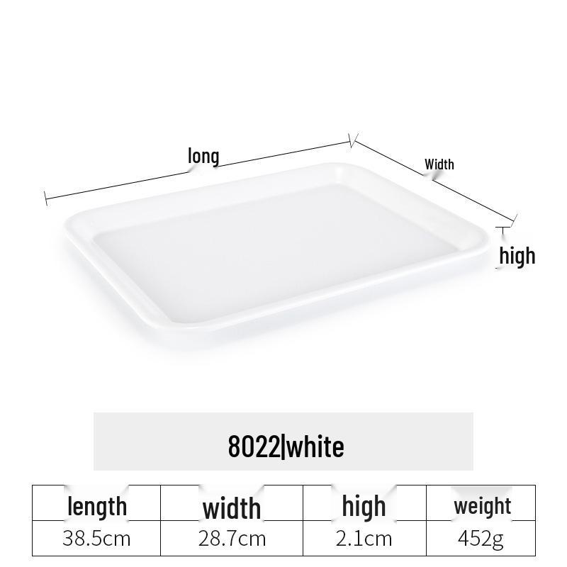 Kaibaiya Rectangular Melamine Tray: Versatile Plastic Tray for Appetizers, Tea, Meals, and Breads