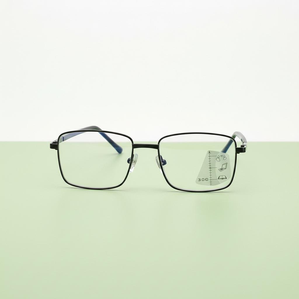 

Progressive Multifocal Anti Blue Light Presbyopia Reading Glasses Eyeglasses Computer Goggles for Men Women Strength 1.00