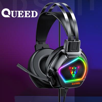 New USB Headset 7.1 Channel Game Headset with Microphone Big Earmuffs Listening To Sound Debate