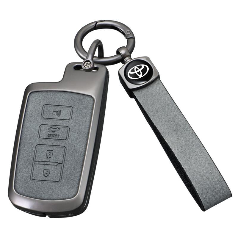 SRJU4 Zinc Alloy Car Key Case Cover For Toyota Camry Corolla RAV4 Highlander Avalon 2015 2016 2017 2018 Protector Shell Auto Accessory