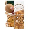 Cork Stopper Glass Storage Jar Clear Glass Canisters with Cork Ball Round Glass Bottles Candy Coffee Beans Spices Storage Tank