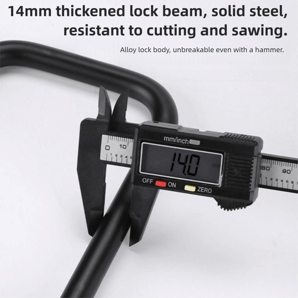 14mm Thickness Bike Lock with 2 Keys Bike U-Lock Anti Theft Bicycle Lock  Shop Doors