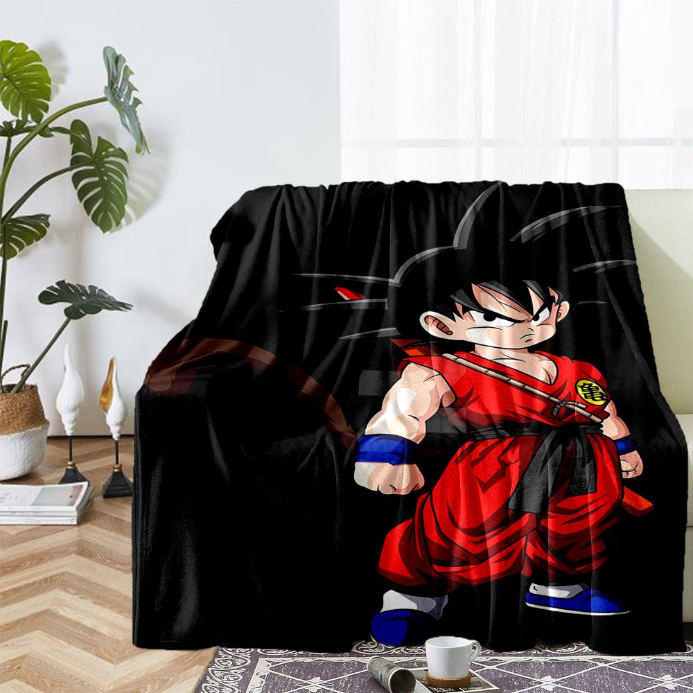 Dragon Ball Theme Printed Blanket - Perfect for Couch, Bed, Travel & Outdoor Use | Machine Washable, Cozy & Durable.
