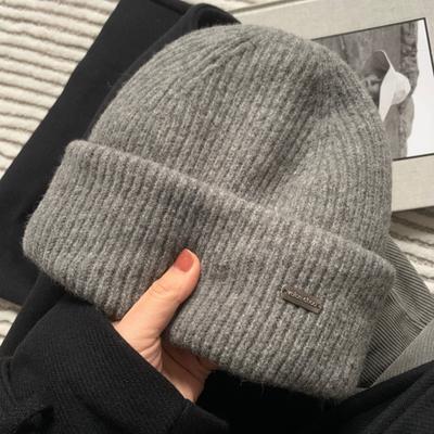 Single Autumn and Winter Warm New Face Look Small Thickened and Enlarged Woolen Cap for Men and Women  Cold Cap Knitted Cap
