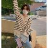 Fashion Striped Loose Women's Sweaters, Spring and Autumn Women's Knitwear Design Sense Niche Tops 6439#