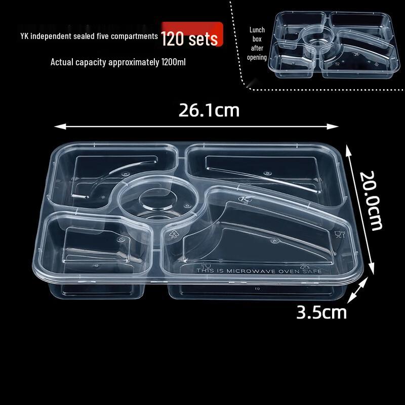 

MOLUONA Disposable Transparent Plastic Lunch Boxes