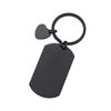 Heart-Style Stainless Steel Dog Tag Keychain - Laser Engraved Festival Gift