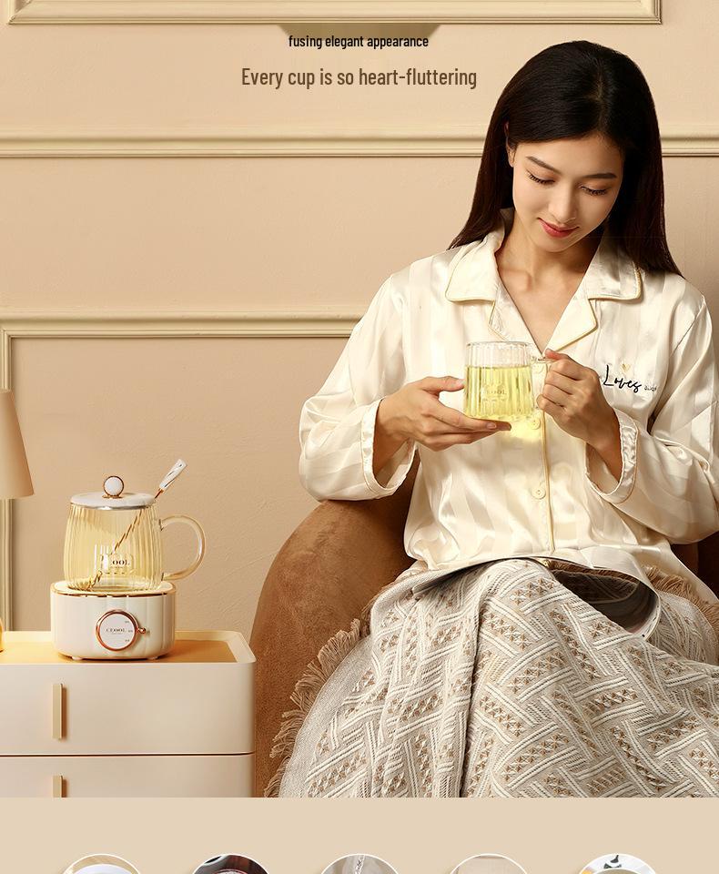 Kompaktní elektrický čajovar: Multifunkční mini zdravotní hrnec a květinová konvička na čaj se samostatným vařičem