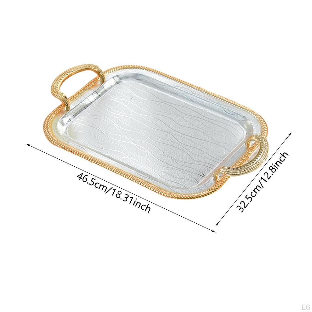 Tavă de Servire Decorativă Multifuncțională Elegantă Suport pentru Ceașcă de Ceai Bijuterii pentru Bucătărie Toaletă