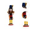 Traditional Wooden Nutcracker Ornament Statue Collectible Desk Sculpture Figurine Christmas