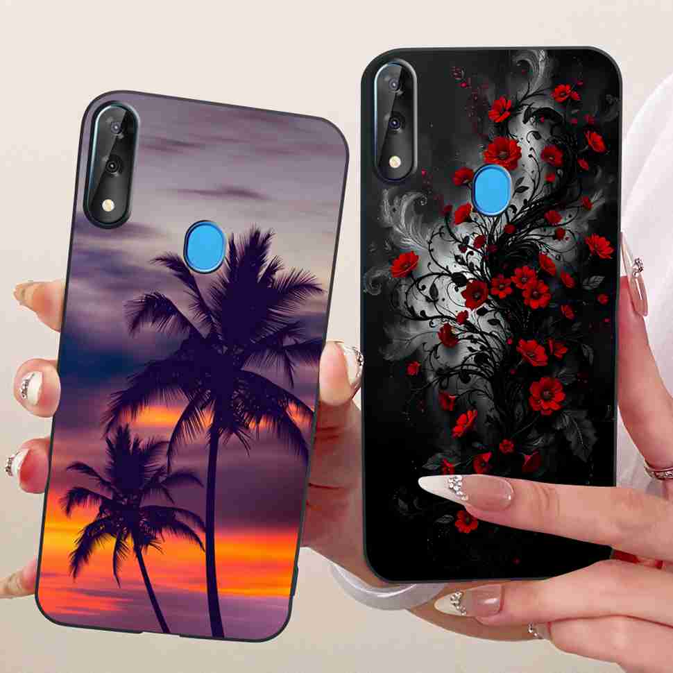 For ZTE Blade V10 2019 6.3" Case Lovely Cartoon Cat Silicone TPU Black Cover For ZTE Blade V10 V 10 2019 Phone Cases Bumper