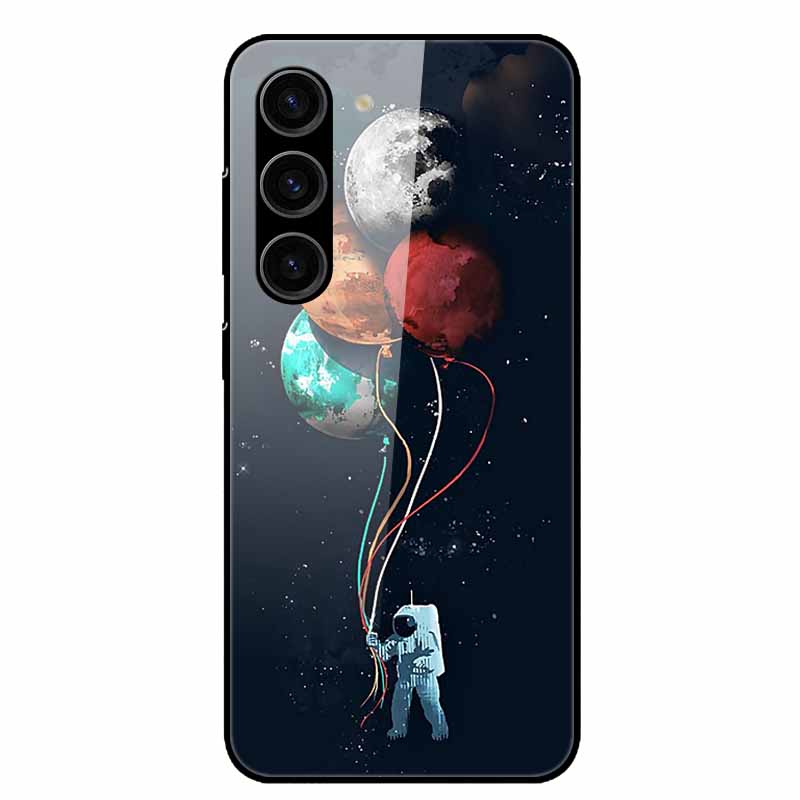 For Samsung Galaxy S25 Plus Case Tempered Glass Hard Phone Cover for Samsung S25 Ultra 5G Back Cases for GalaxyS25 S 25 S25Plus