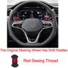 Hand Sew Car Steering Wheel Cover For Volkswagen VW Golf 8 MK8 GTI Golf GTE 2020 2026 Braid On the Steering Wheel Car Protector
