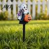 Automatic Dusk To Dawn Lights Solar Ghost Pumpkin Stake Light, LED Auto Light Sensor Outdoor Garden Lamp, Waterproof Halloween Yard Decorations