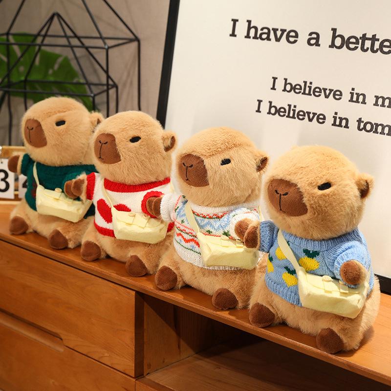 Cute and Cute, Wearing Clothes, Capybara Doll, Plush Toy, Small Capybara Doll, Accompanying Children To Soothe the Doll