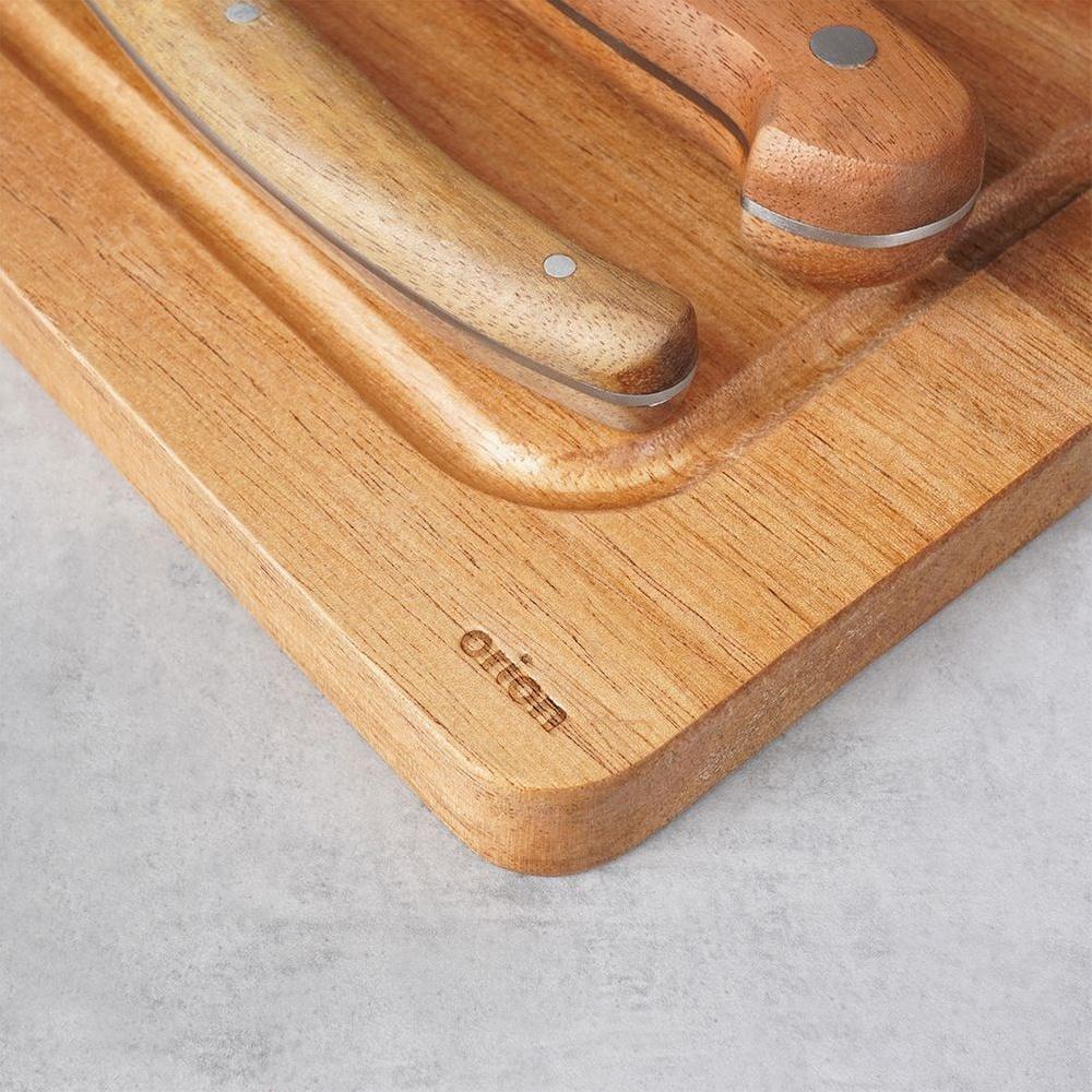 Zestaw Prezentowy Sztućce Noże Deska do Steków Burgerów Mięsa Grilla Pizzy