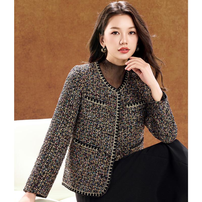 Hounds tooth Tweedjacke im französischen Stil