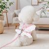 Universal Fit Harness And Leash Set Breathable Material Puppy Kitten Harness  Tiny Pets