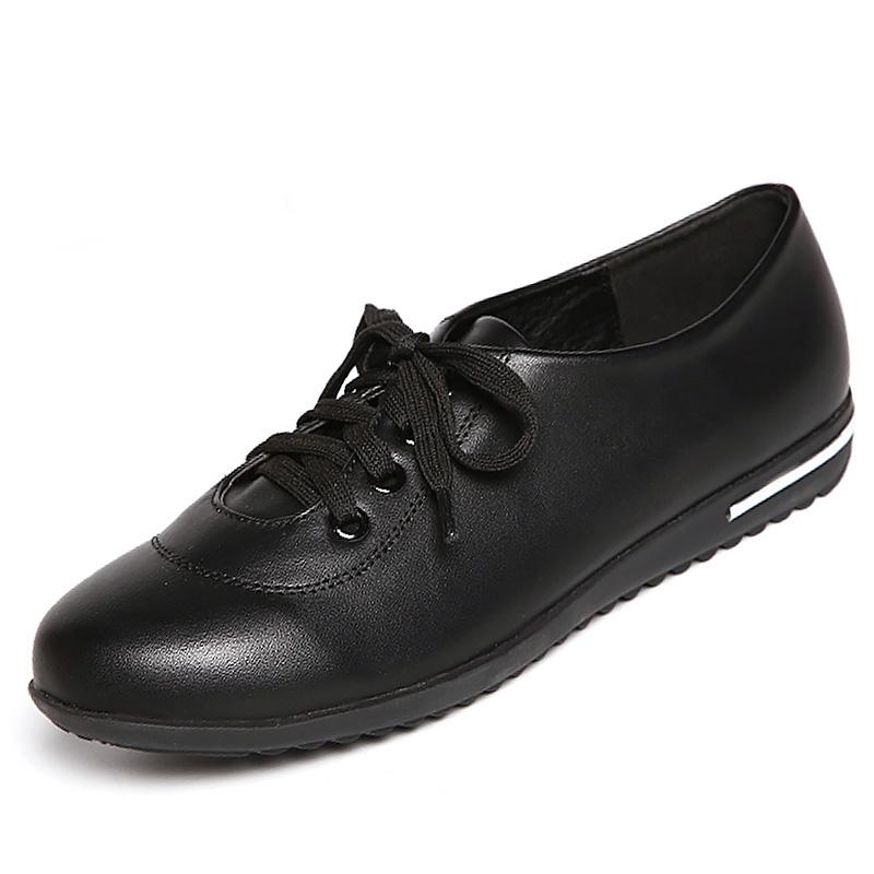 Split Leather Sneakers Ladies Casual Walking Spring Shoes Women Plus Size 34-43 High Quality Classic White Sneakers Female Shoes