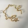 Tooxika Fashion Personality Irregular Twisted Snake Open Collar Unique Temperament Spring Necklace For Women