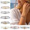 Adjustable Cord Football Beaded Bracelet Gold Silver Plated Braided Cord Bracelet  For Women Men